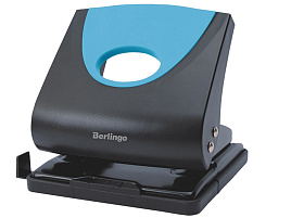 Дырокол Berlingo DDp_30162 "Office Soft" 30л., пластиковый, синий, с линейкой