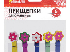 Прищепки декор 661302 Цветочки 5шт