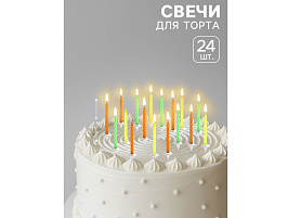Свечи для торта 1568328/0103 Красочные 24шт