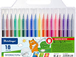 Фломастеры 18цв. Berlingo WP00618 "Жил-был кот" блистер, европодвес