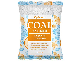 Соль для ванн 1000г Аромика Морские минералы(ракушка)М