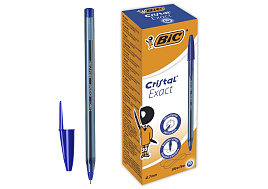 Ручка BIC 992605 "Cristal Exact", СИНЯЯ, корпус тонированный, узел 0,7 мм, линия письма 0,28 мм,