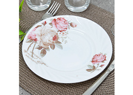 Тарелка мелкая 17см YF20032 Чайные розы