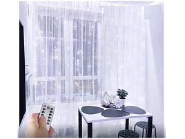 Электрогирлянда штора 320л светодиод белая 2*3м