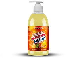 Мыло жидкое Жили-Мыли 500мл. Цирусовый аромат дозатор