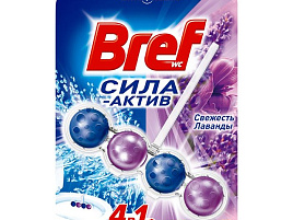 Блок для унитаза БРЕФ 50гр. сила-актив лимон 5289 шарики