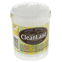 Ватные палочки CleanLand 100шт банка 3213