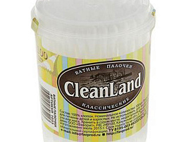 Ватные палочки CleanLand 100шт банка 3213