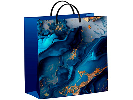 Упаковочная сумочка 30*30/0,14 Голубая лагуна, мягкий пластик