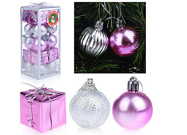 Набор новогодних украшений S0126-4 Зимняя сказка-1 20шт