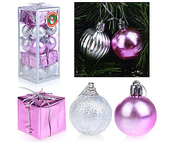 Набор новогодних украшений S0126-4 Зимняя сказка-1 20шт