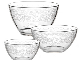 Набор салатников стекло 3пр 1326/1425/1322/07-01 Флёр (190,160,110мм) 6048