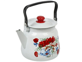 Чайник эмаль 3,5л С2716.3*95 Цветы красные