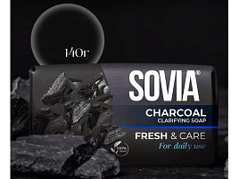 Мыло Sovia 140гр Древесный уголь
