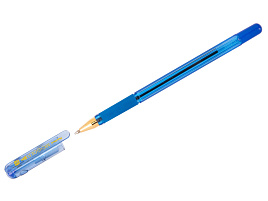Ручка MunHwa BMC10-02 MС Gold синяя на маслянной основе, 1мм, штрих-код