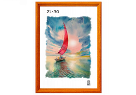 Фоторамка 21*30 дерево Янтарь 1703 без стекла