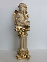 Статуэтка ИА-116В Ангел на колонне сидя сл. кость 54*17*20см