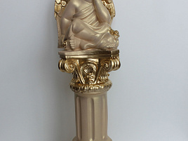 Статуэтка ИА-116В Ангел на колонне сидя сл. кость 54*17*20см