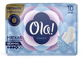 Прокладки OLA 10шт.Wings Normal Singles нормал с крыл.3714/3645/0255
