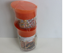 Набор банок для сыпучих стекло 2пр 876-00003/0876 мандарин