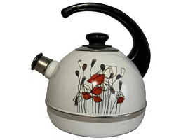 Чайник эмаль 3,5л Т04/35/03/43/3959 Рубин, Палевые маки