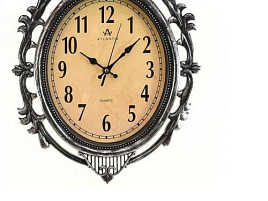 Часы настенные Atlantis 36*29 TLD-35191 серебро