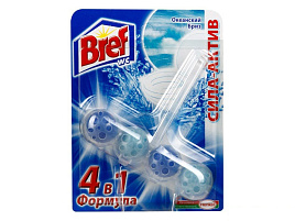 Блок для унитаза БРЕФ 2*50гр.Лимонная свежесть шарики