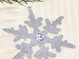 Подвеска пластик Снежинка НУ-5101