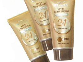 Крем тональный Белита Classic 2в1 с вит.Е 003 Лёгк.загар. 30мл.3257