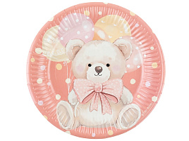 Тарелка бумажная 18см 77595 Милый мишка 6шт