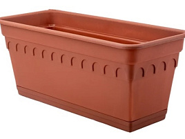 Кашпо цветочное балконное Колывань L40 С183Т с поддоном