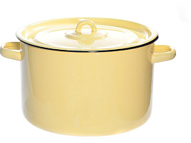 Кастрюля эмаль 7л 2с18 б/декора эмаль светлая Северсталь