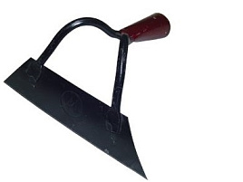 Тяпка нержавеющая сталь 200*55 без черенка металлик красная 6057/0058