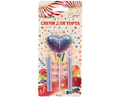 Свеча-цифра "1" Воздушное сердце 448-282