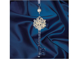 Подвеска пластик Ключик 3576026 15см с блеском прозрач. 1шт