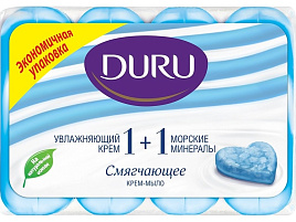 Мыло Duru 1+1 Cremy 4*80гр Морс.минералы М 7809