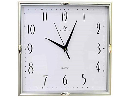 Часы настенные Atlantis 29,5*29,5 TDL-6176 серебро