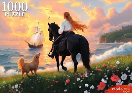 Пазл 1000эл. Лошадь на закате Ф1000-1738
