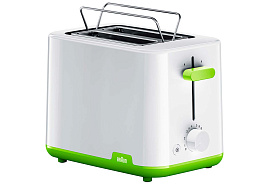 Тостер BRAUN HT1010 ,бело-зеленый