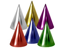 Колпак 6231743 Яркие цвета микс (6шт)