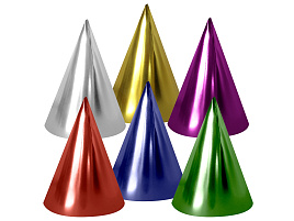 Колпак 6231743 Яркие цвета микс (6шт)