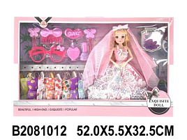 Кукла модель 2081012 с набором одежды  и акс