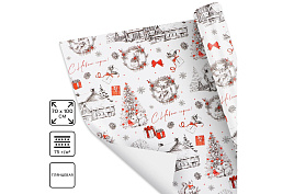 НГ Бумага упаковочная 9799463 Новогодний шик 70*100см