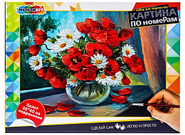 Картина для раскрашивания CANV30X40-MULTI12 Маки, по номерам