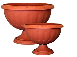 Вазон 8л Джулия М1555 на низ.ножке коричн. б/п