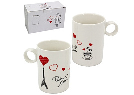 Набор кружек 2шт 310мл Валентинка Д-503