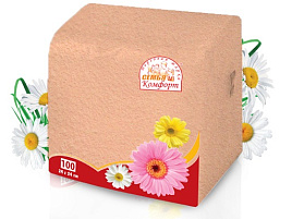 Салфетки 100л.Семья и комфорт Персик