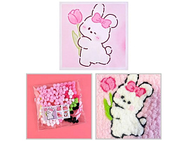 Набор для творчества MKX-4 30*30 Зайчик с цветочком