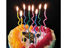 Свечи для торта 610060 Тонкие спрали 8шт