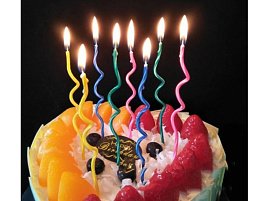 Свечи для торта 610060 Тонкие спрали 8шт